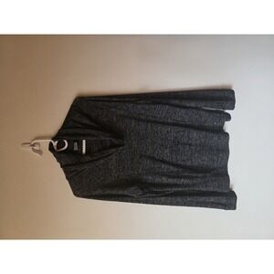 Hello Mello Charcoal Cowl Neck Knit Top